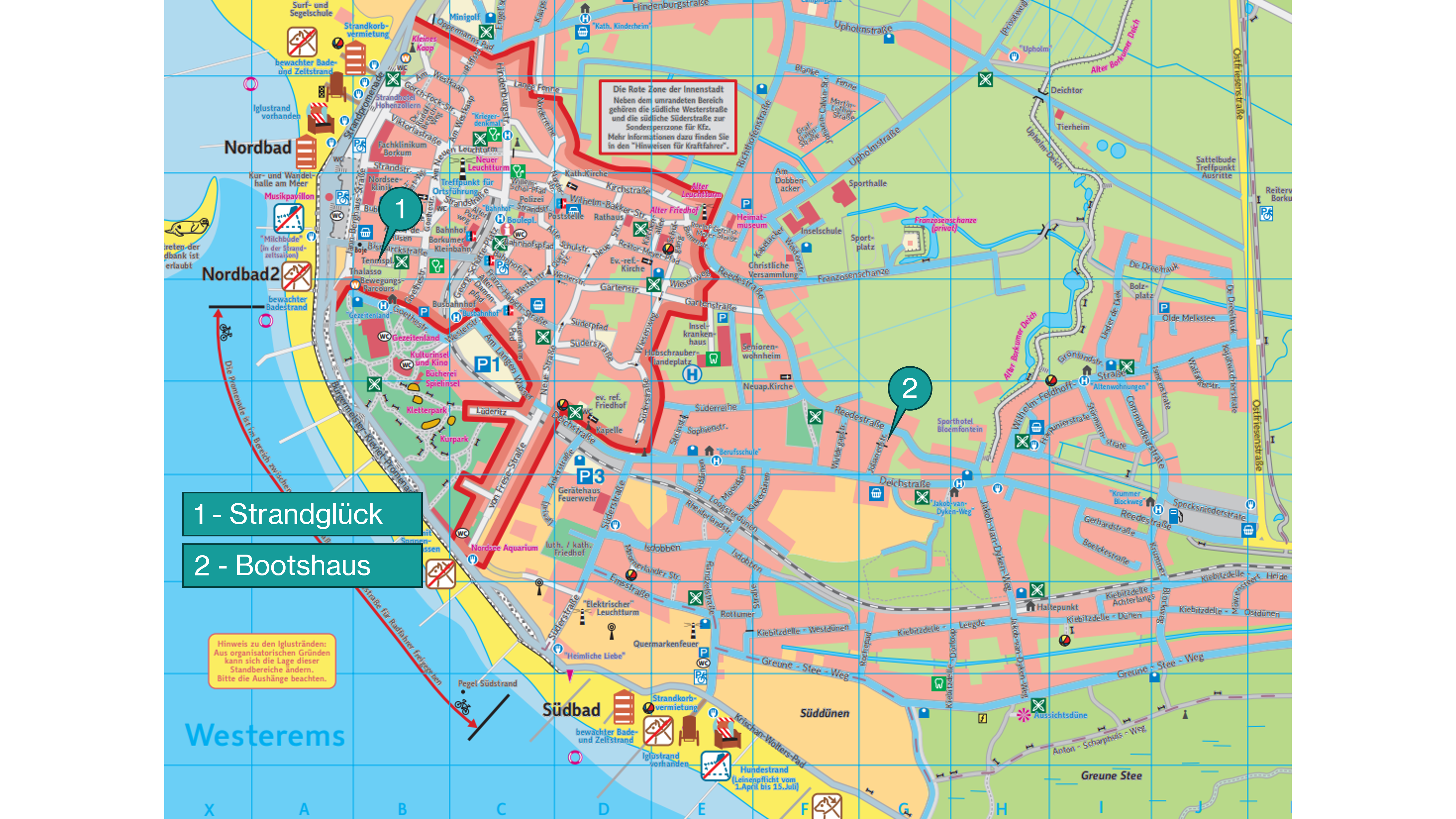 Lage auf Borkum